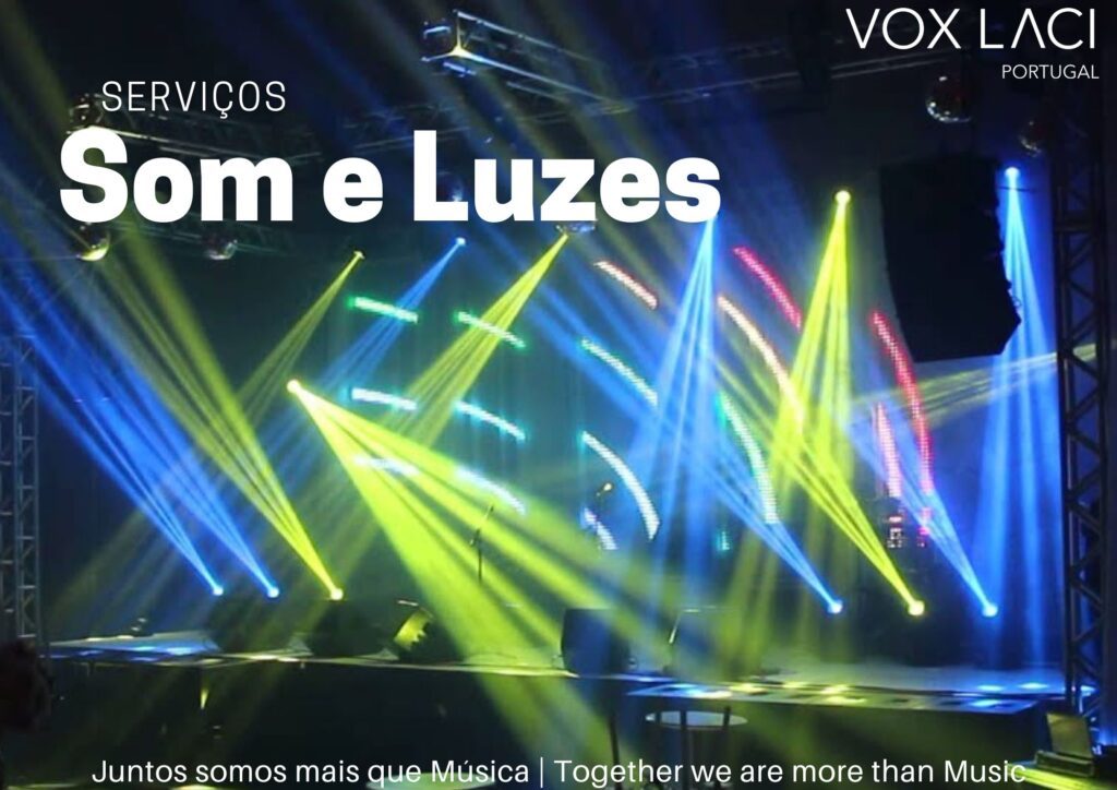 Equipamento de som e luzes VoxLaci para aluguer — Cascais e região de Lisboa